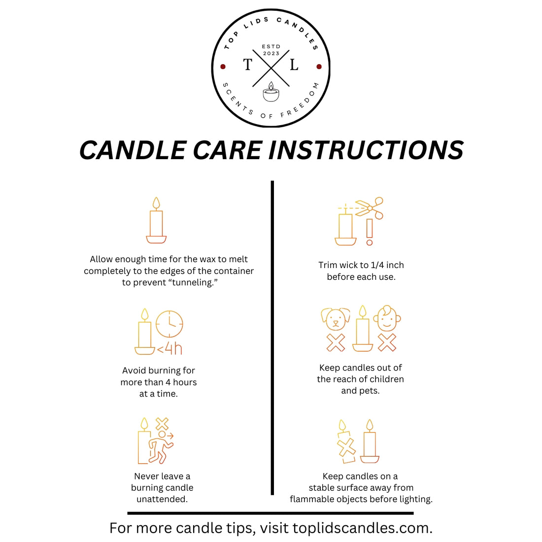 Candle Care & Safety Tips